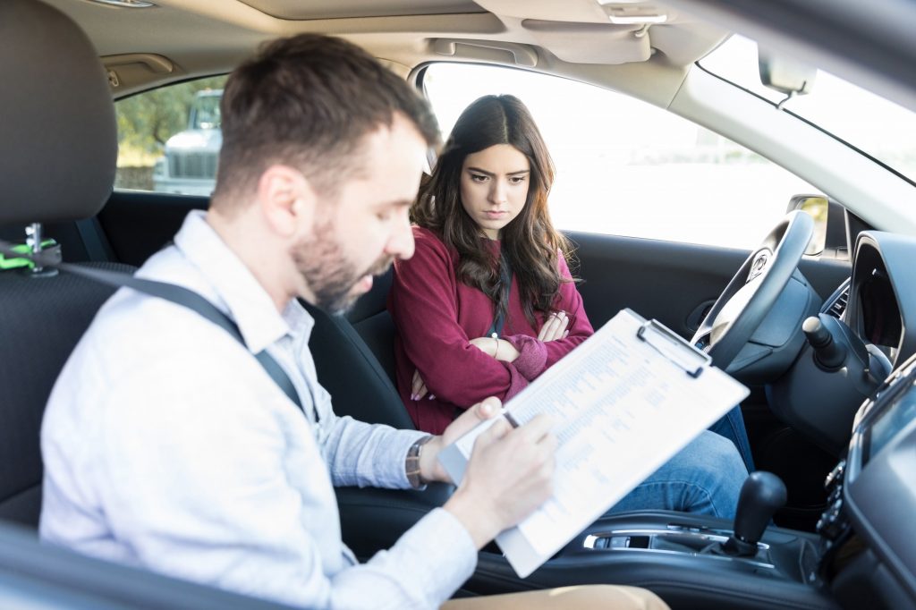 Common driving test faults